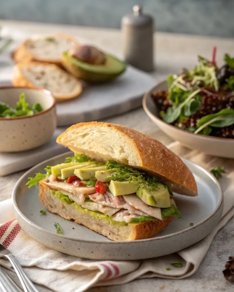soft sourdough sandwich bread turkey avocado sandwich