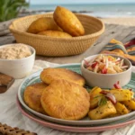 caribbean johnny cakes with saltfish