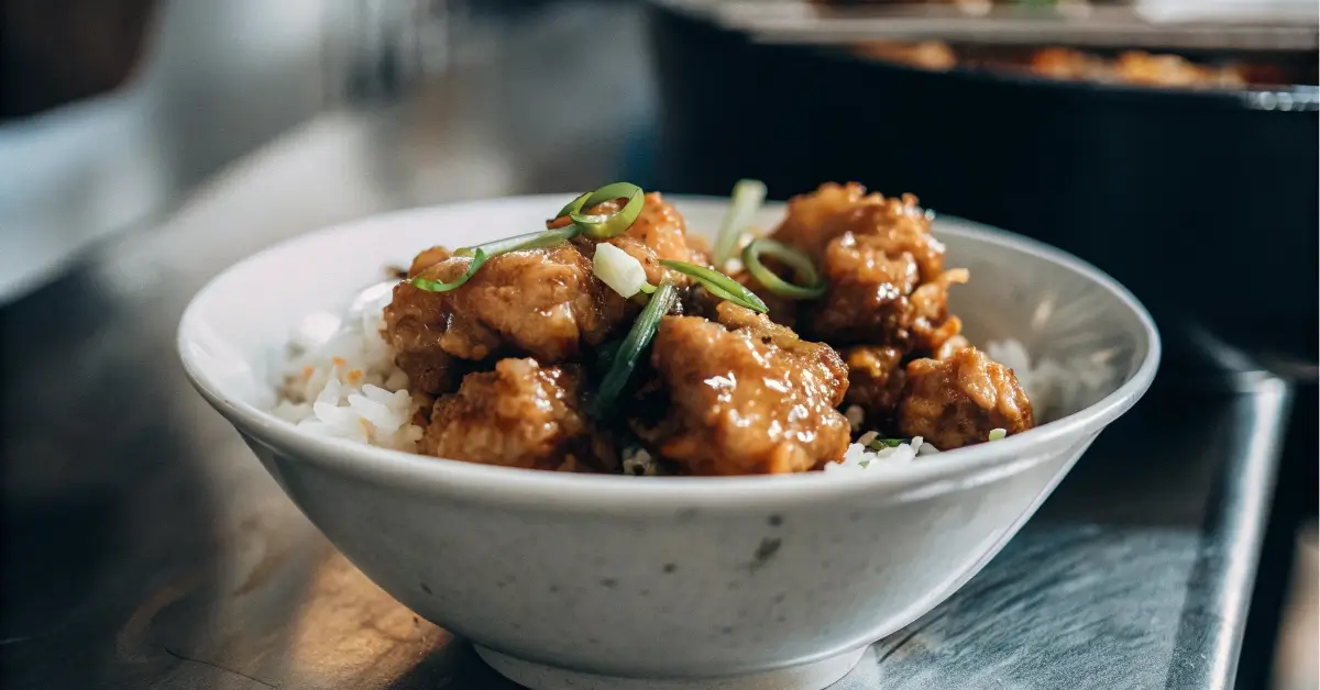 copycat panda express orange chicken with sticky glaze