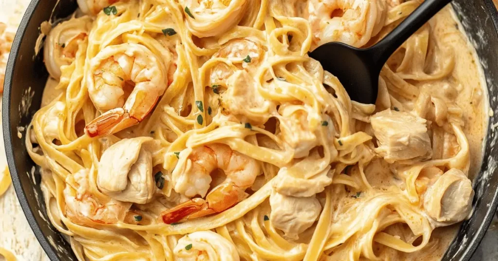 shrimp chicken pasta