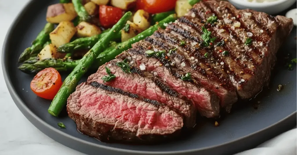 Beef Loin Flat Iron Steak Label