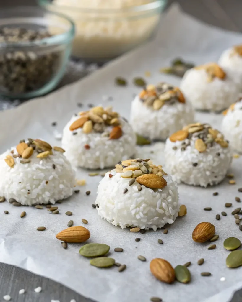 Coconut clusters with seeds for health benefits
