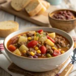 Cowboy style hamburger potato soup variation