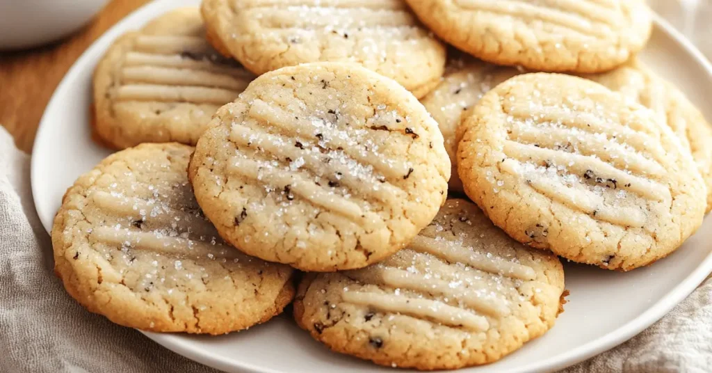 Freshly baked Earl Grey cookies with citrus glaze