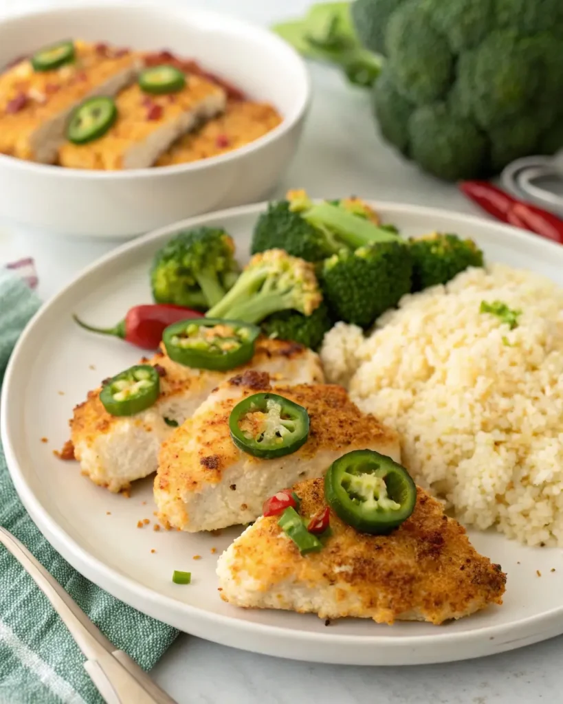 Jalapeño Popper Chicken with Low-Carb Sides
