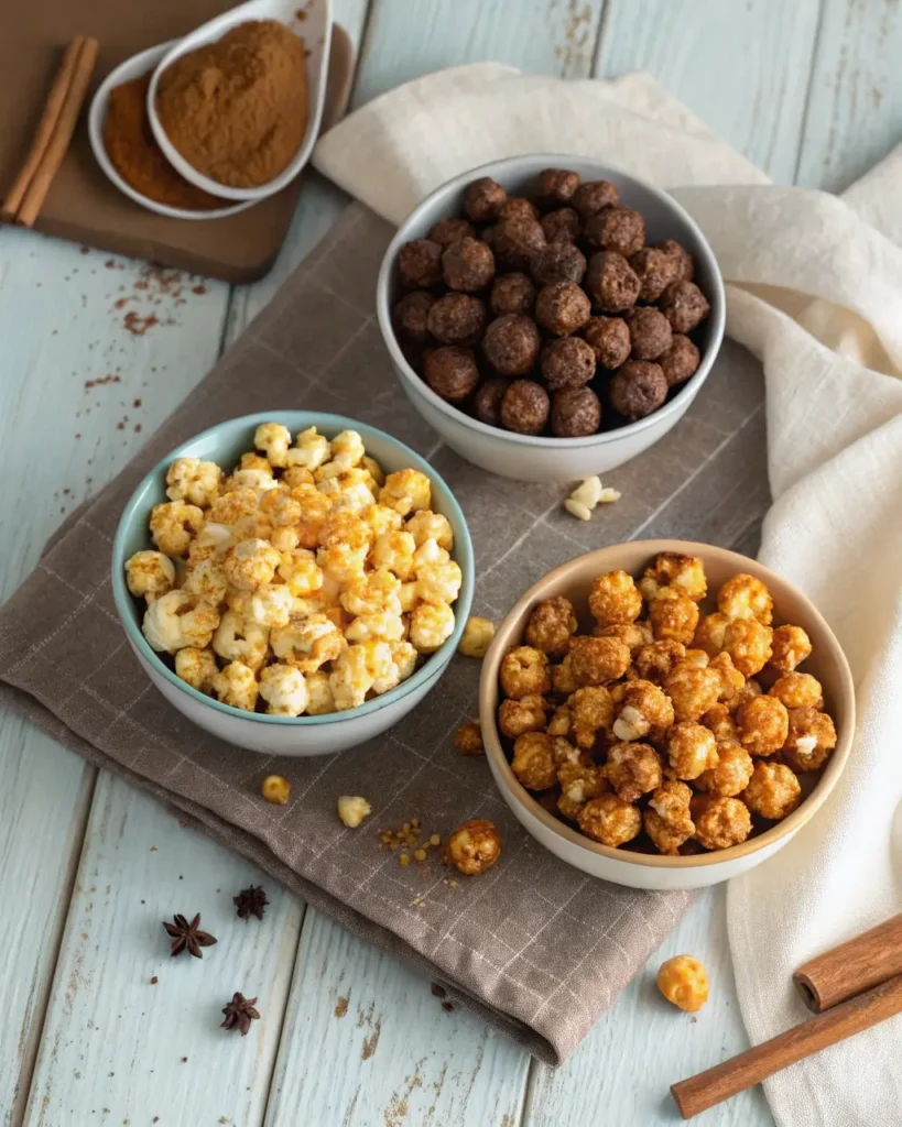 Protein popcorn flavor varieties