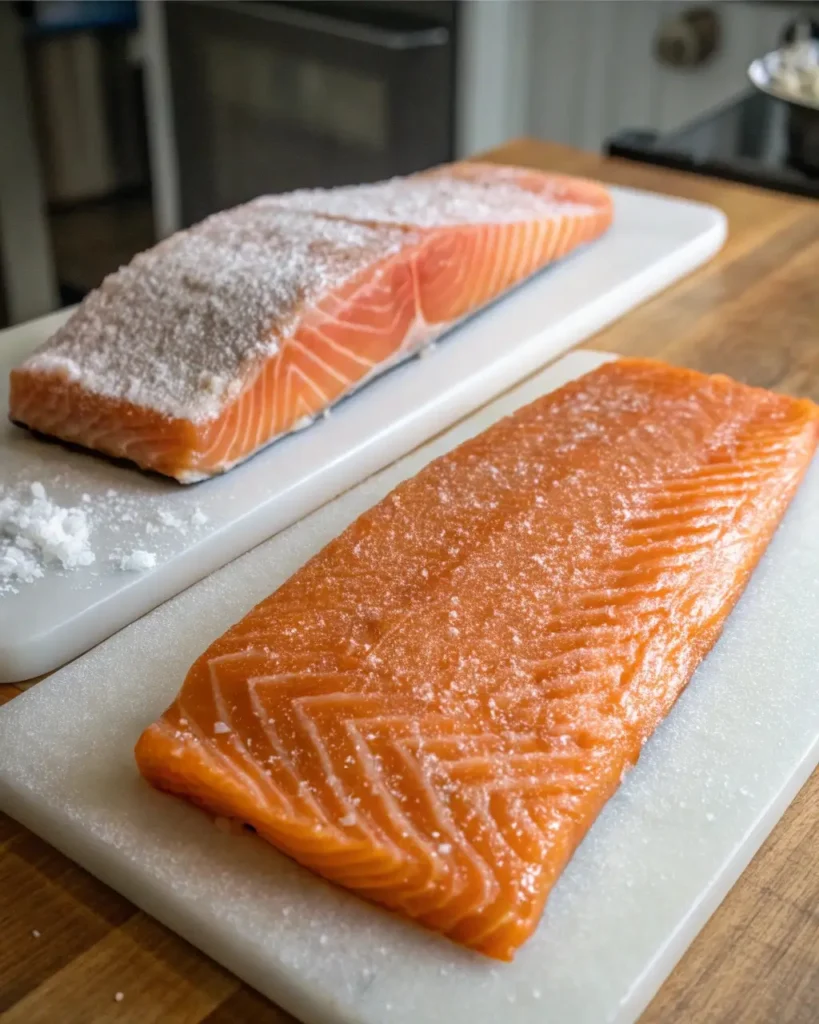 Salmon curing and pellicle development