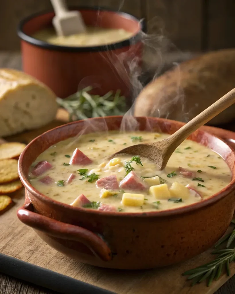 Thick and Creamy Ham and Potato Soup