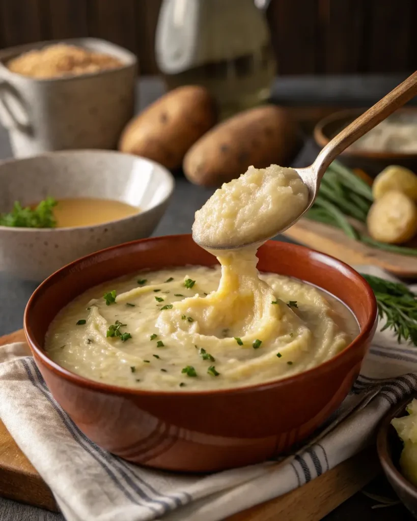 Thickening hamburger potato soup naturally