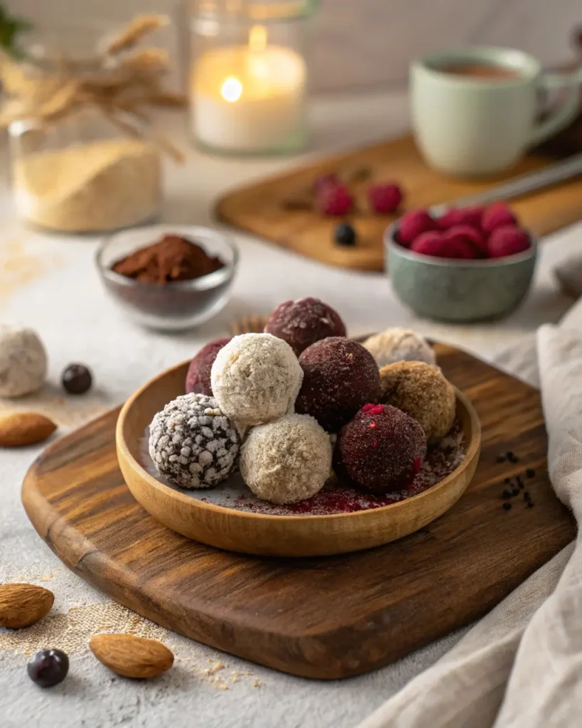 Variety of flavored ghost protein balls