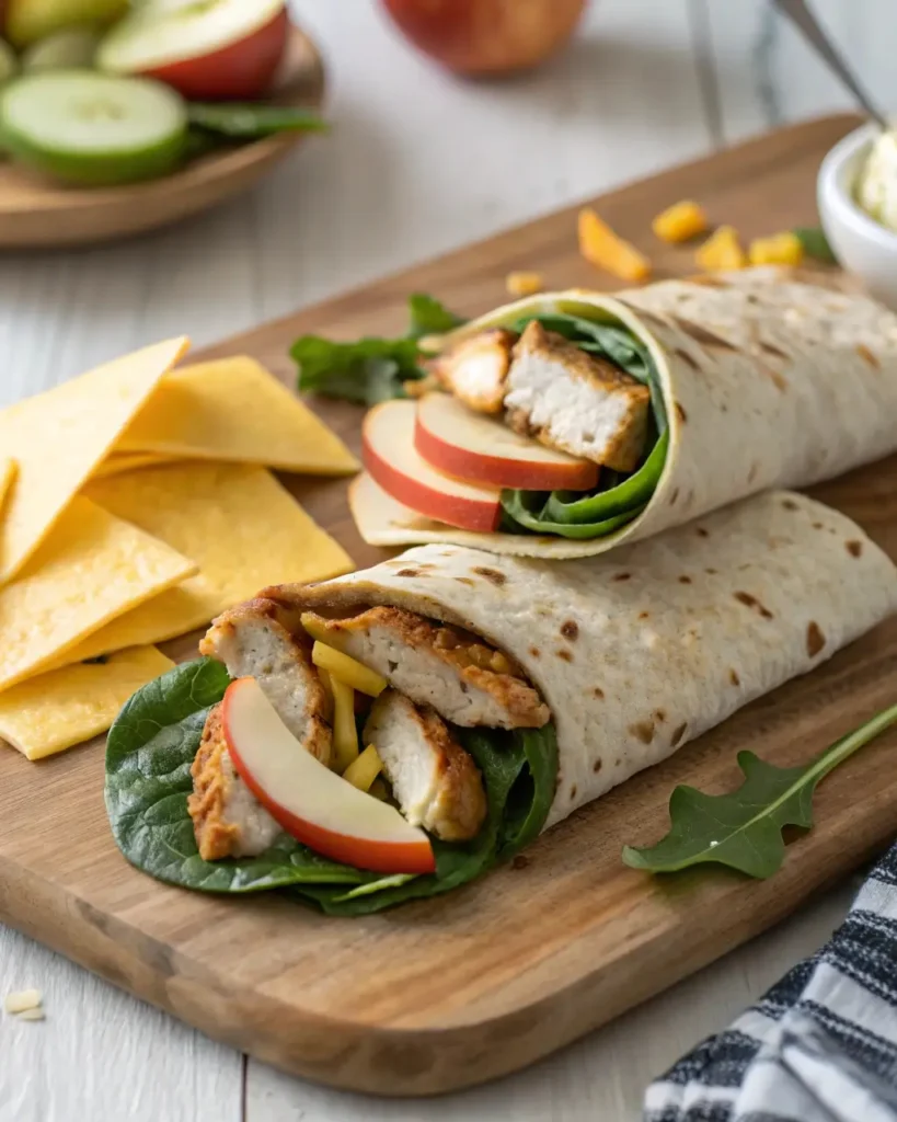 Wrap using leftover apple and honey-glazed chicken tenders