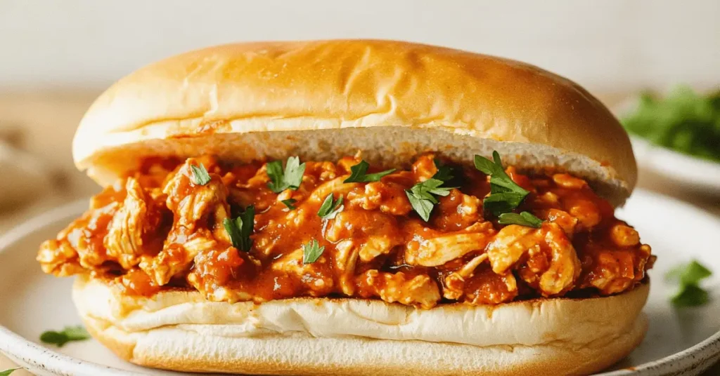 cheesy chicken sloppy joe recipes sandwich close-up