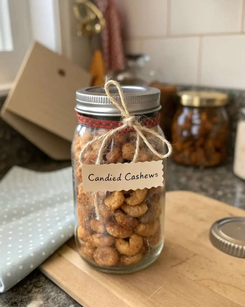gift jar candied cashews