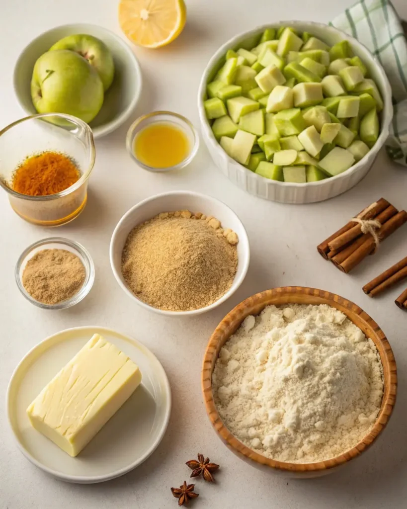 ingredients for making keto pies apple at home
