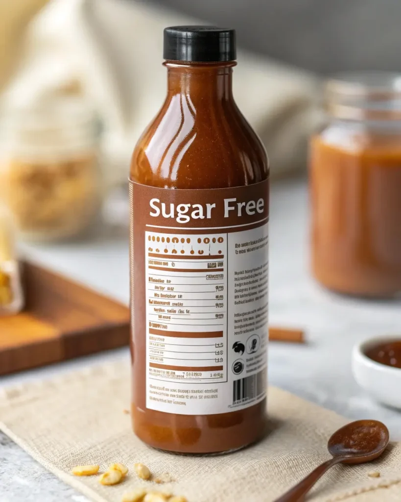 nutrition facts of sugar free caramel syrup