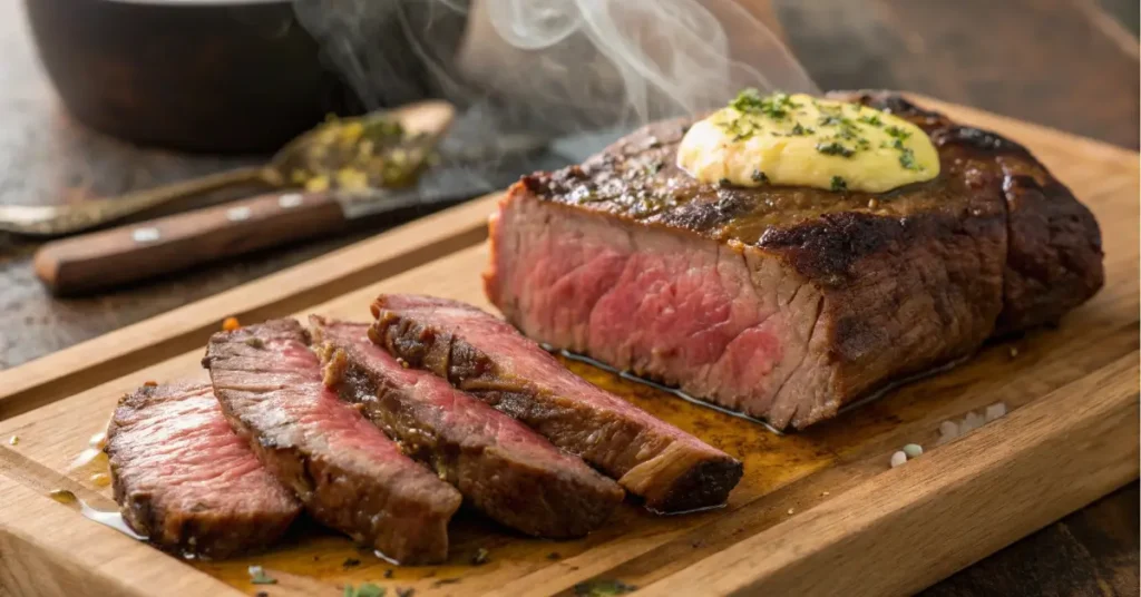 Juicy Air Fryer Steak with Garlic Butter