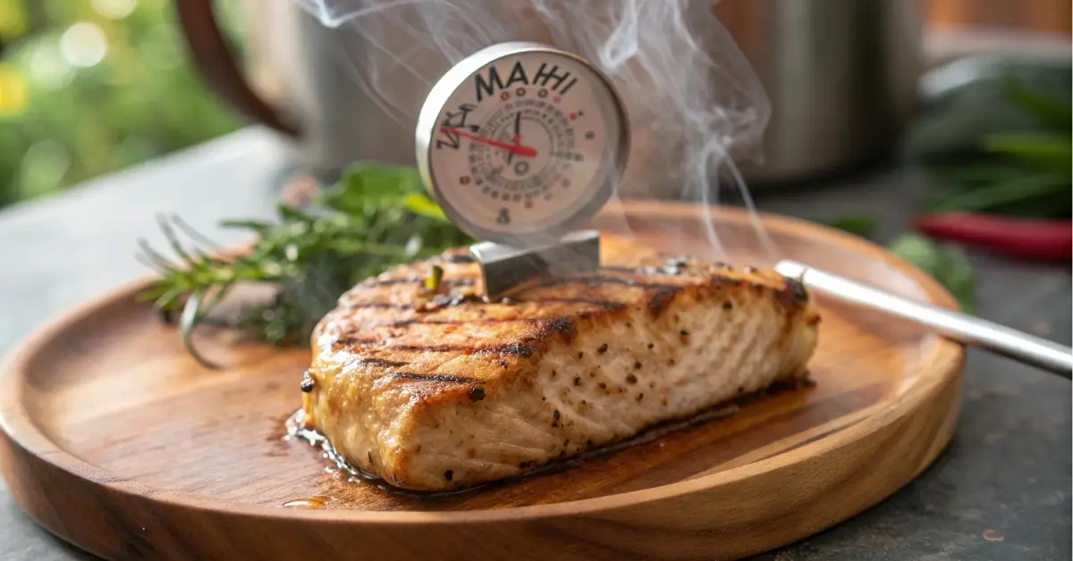 internal temp of mahi mahi grilled perfectly