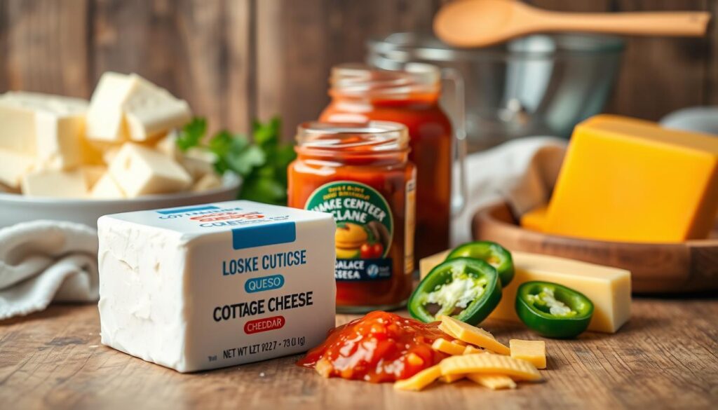 essential ingredients for cottage cheese queso