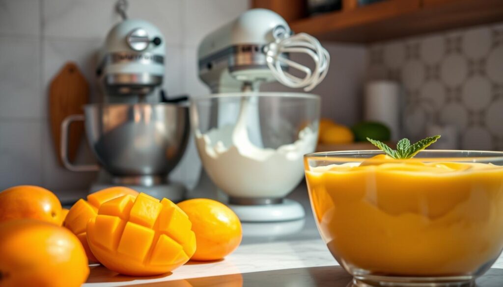 preparation process for mango mousse
