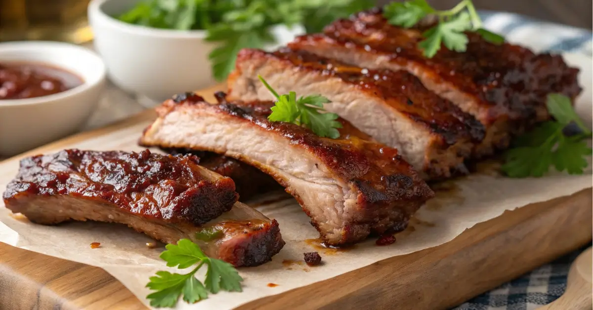 Juicy air fryer ribs recipe with crispy texture