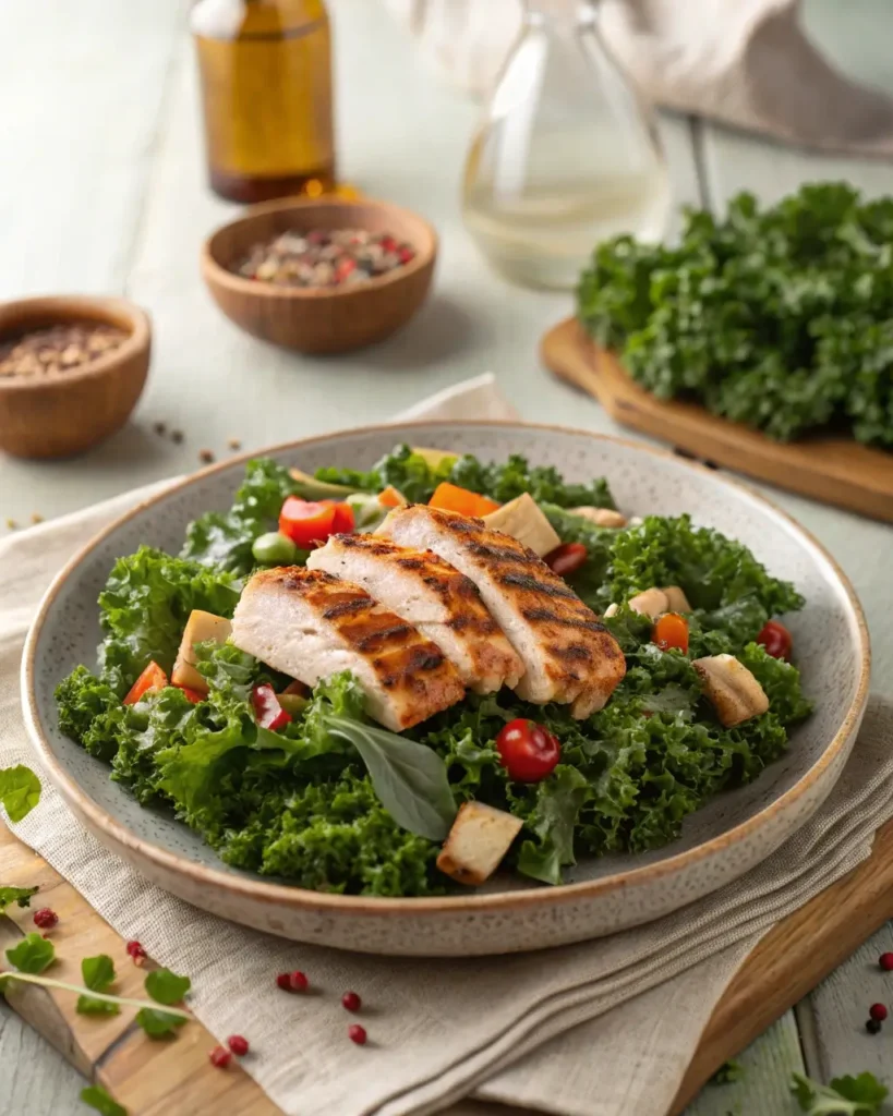 Kale Crunch Salad Chick-Fil-A Copycat with grilled chicken