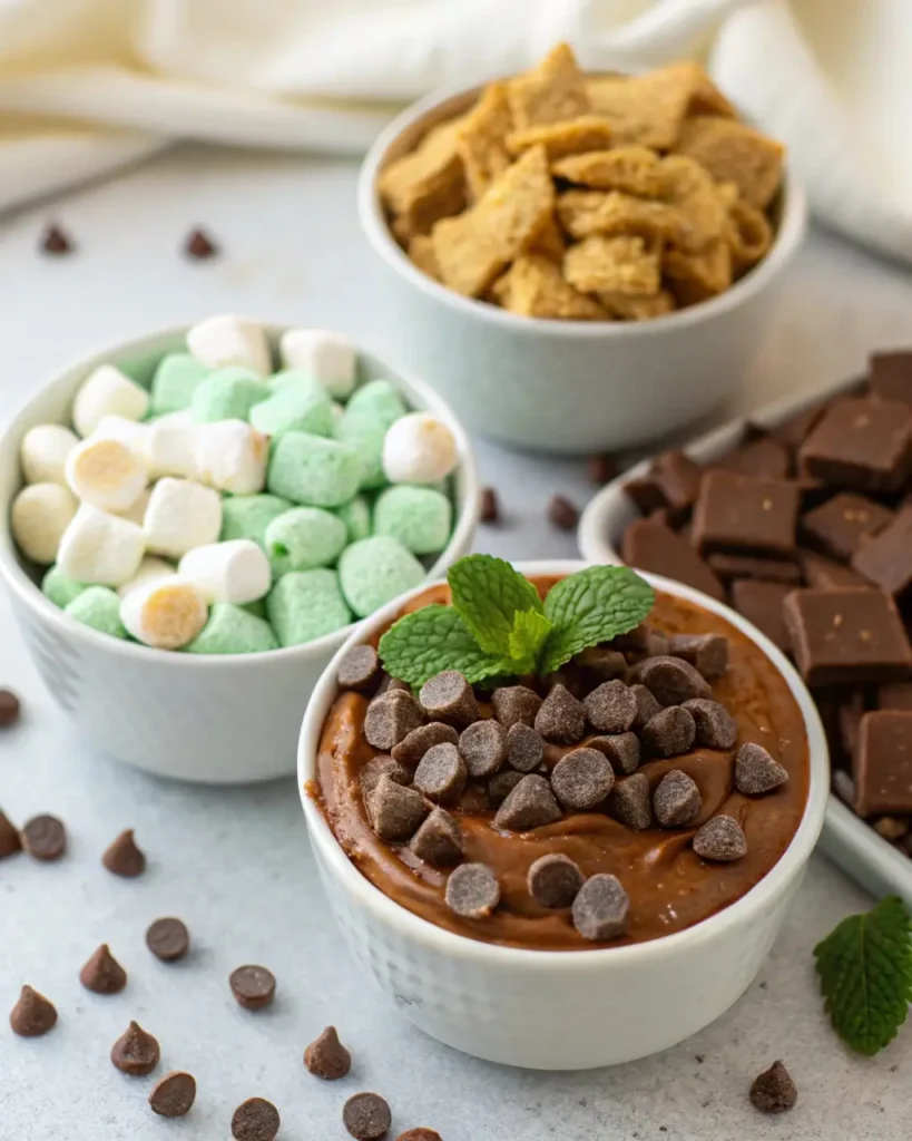 Muddy buddies flavor variations in small bowls