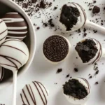 No Bake Oreo Cake Pops with Chocolate and Sprinkles