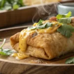 how to make chimichangas topped with queso