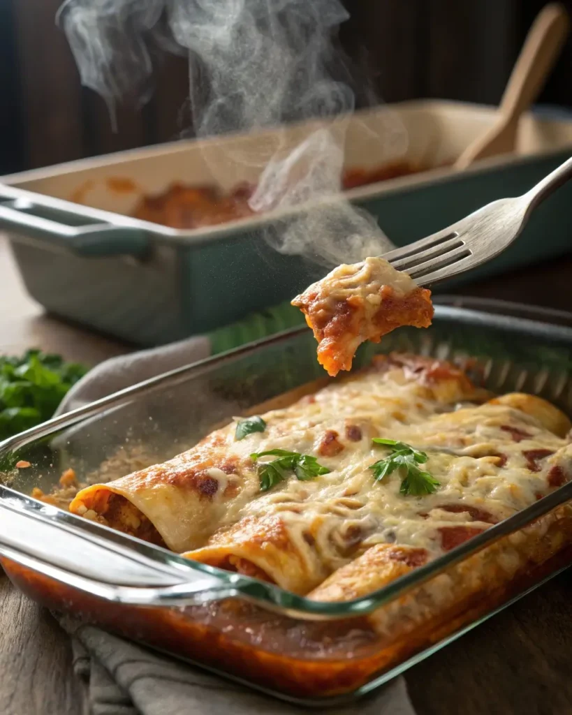 reheating enchiladas in the oven until cheese is melted
