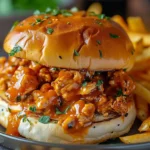 Cajun Chicken Sloppy Joes served