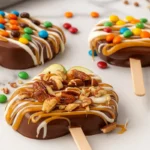 Caramel apple slices on platter with toppings