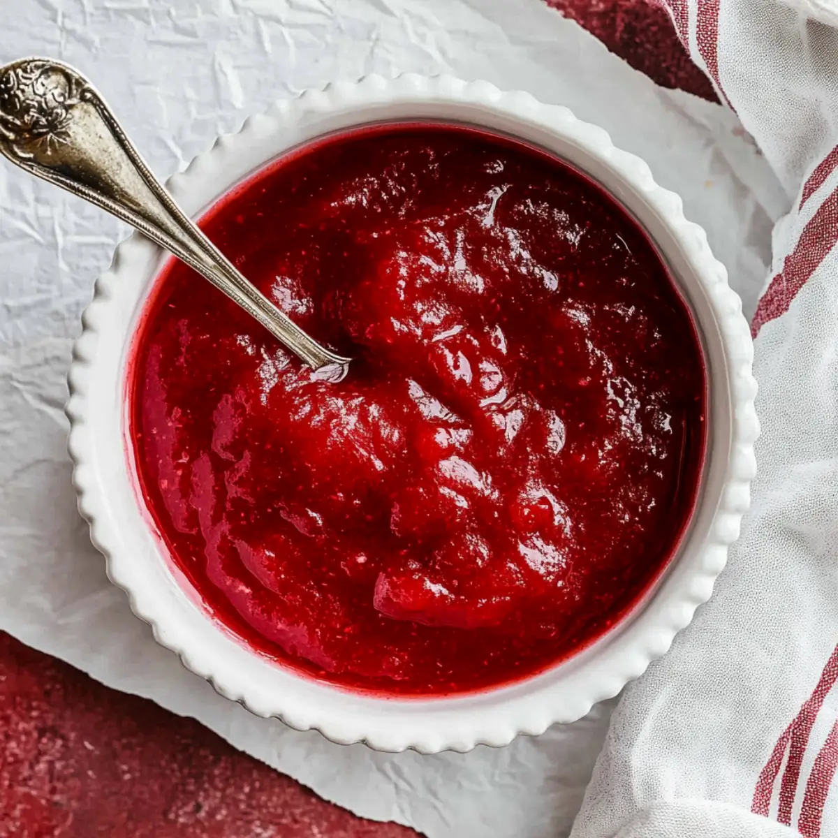 Fresh homemade rhubarb sauce recipe