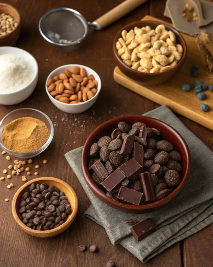 Ingredients for Crock Pot Chocolate Peanut Clusters