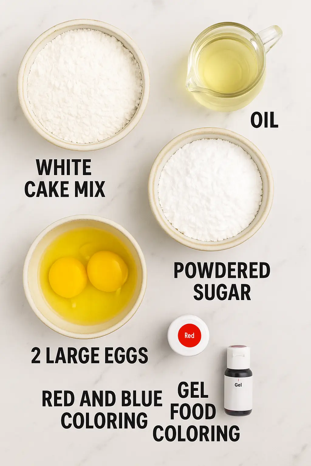 Scooping Red White and Blue Cake Mix Cookies dough