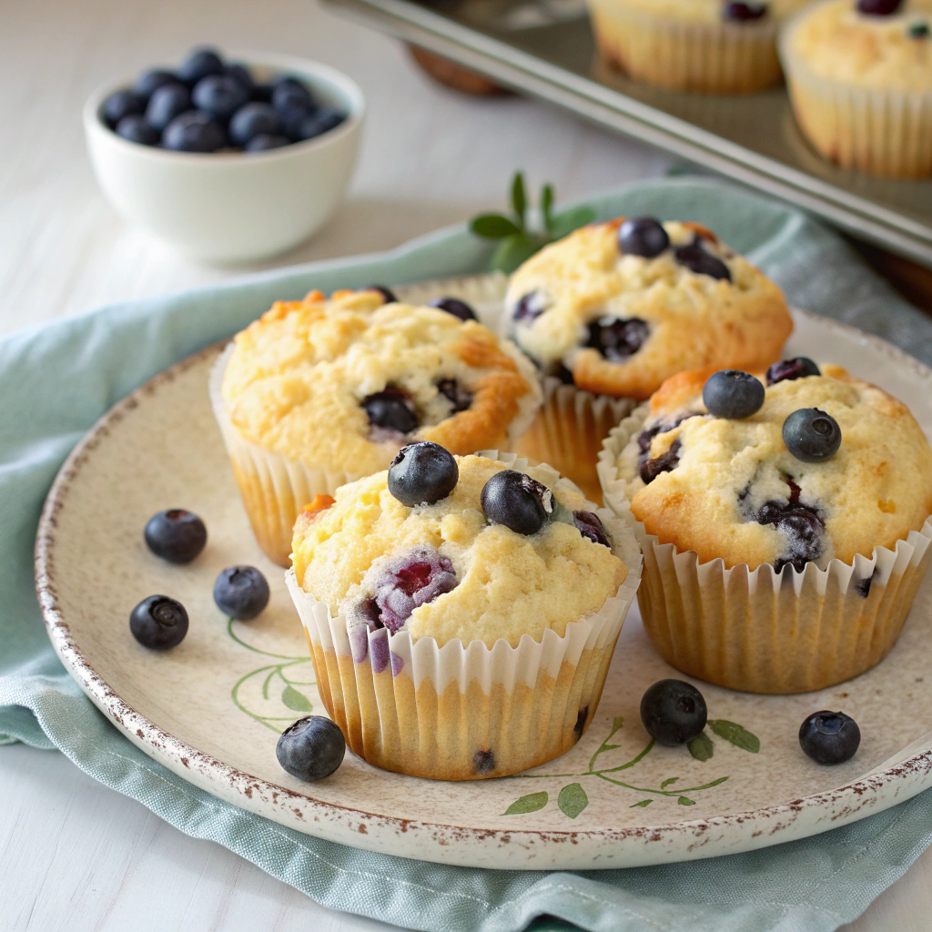 Blueberry Cottage Cheese Muffins