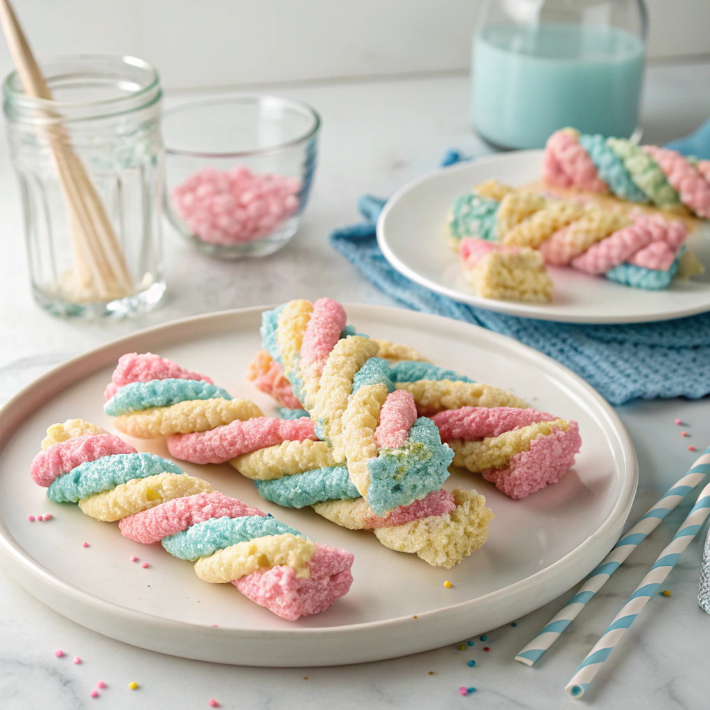 Cotton Candy Rice Krispies Twists