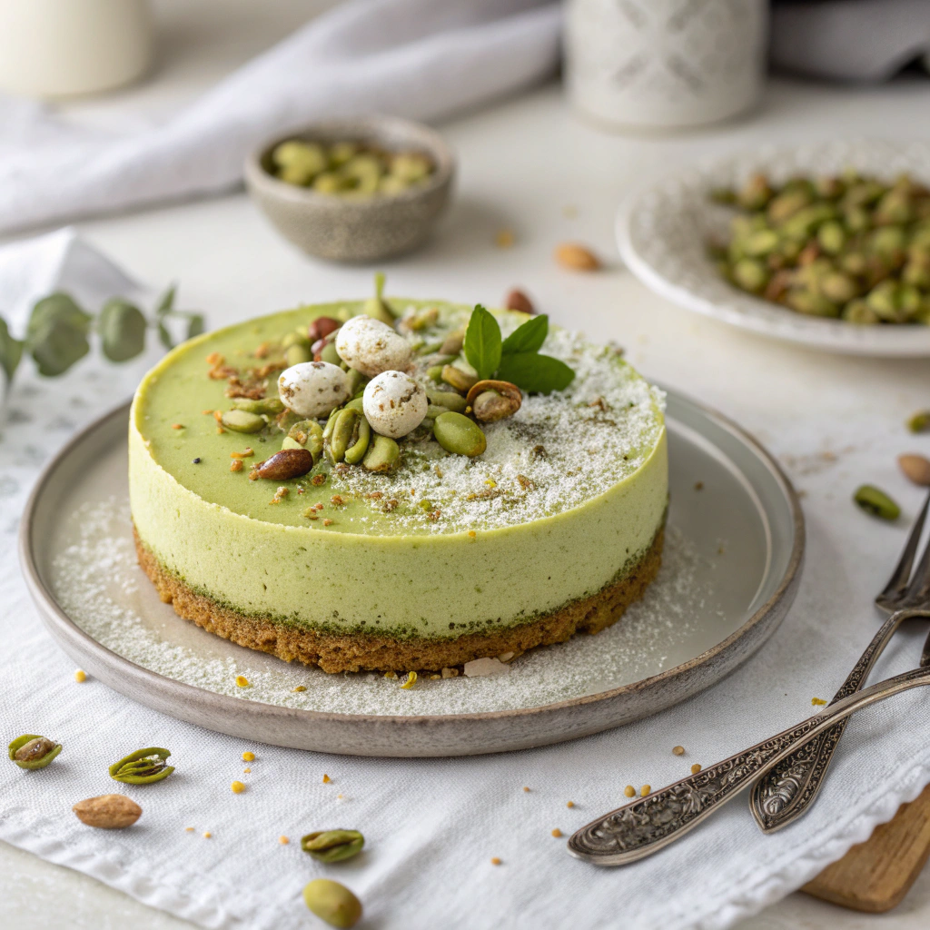 Mini Pistachio Cheesecake